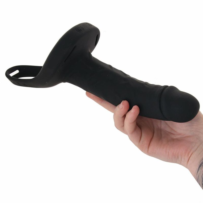 Sexual Wellness | Size Matters 2 Inch Remote Penis Sheath In Black Dildos Black