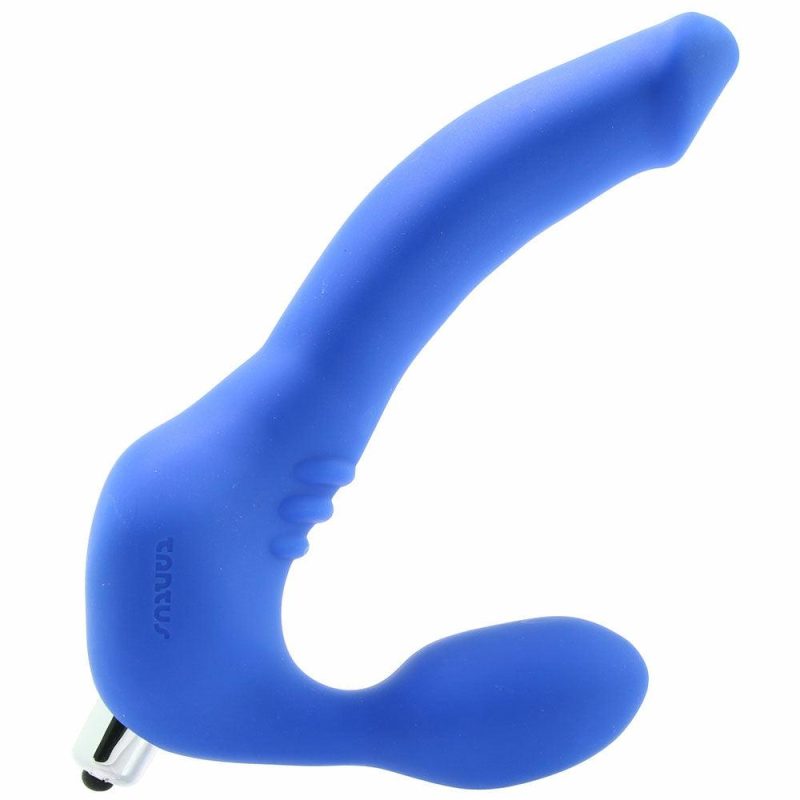 Sexual Wellness | Strapless Slim Silicone Double Dildo In Blue Dildos Dildos