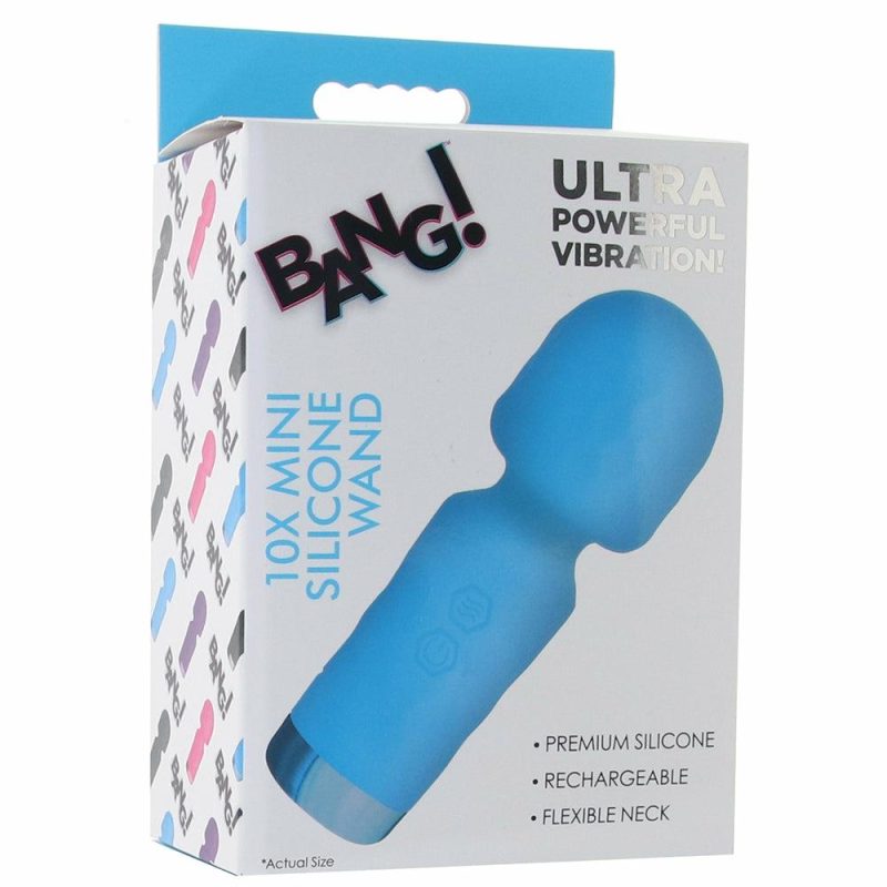 Vibrators | Bang! Mini Silicone Wand In Blue Vibrators Blue