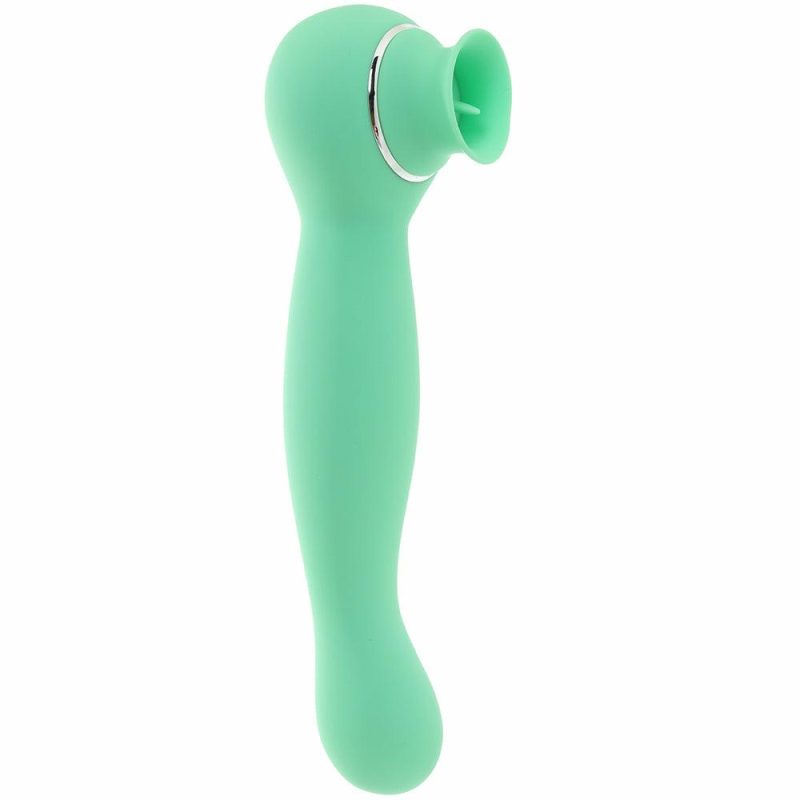 Vibrators | Blaze Luscious Licking Dual Vibe Vibrators Green