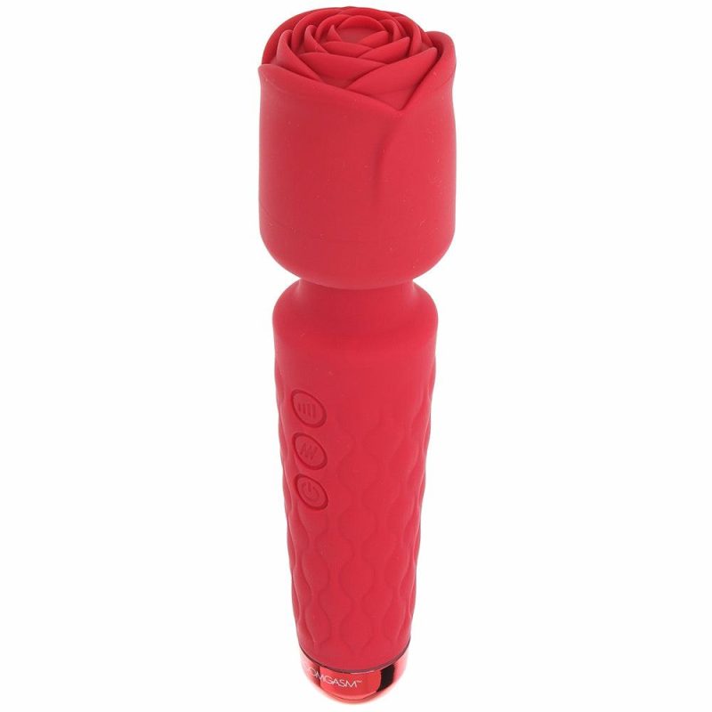 Vibrators | Bloomgasm Pleasure Rose Wand Vibrators Red