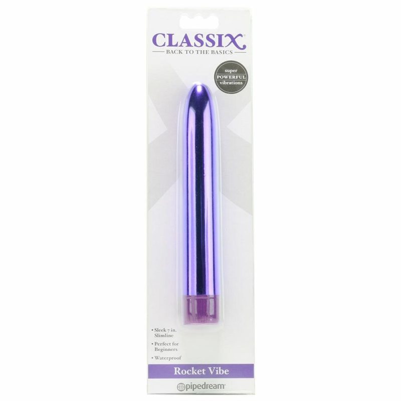 Vibrators | Classix 7 Inch Slimline Rocket Vibe In Metallic Purple Vibrators Pipedream