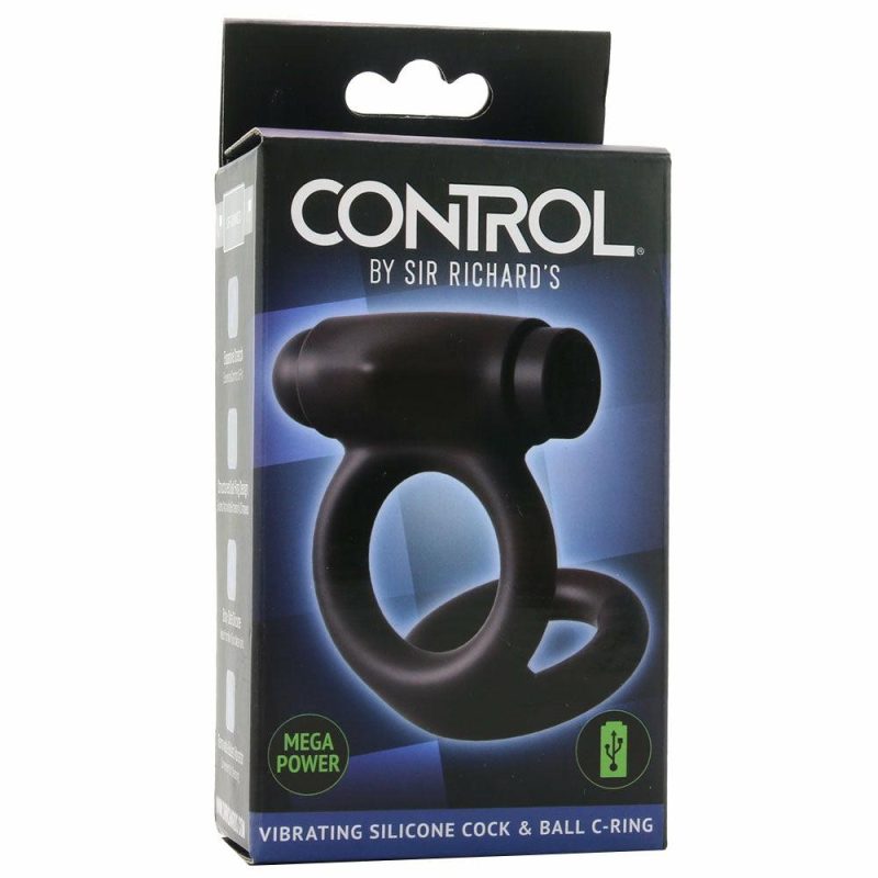 Vibrators | Control Vibrating Silicone Cock & Ball C-Ring Bondage Bondage