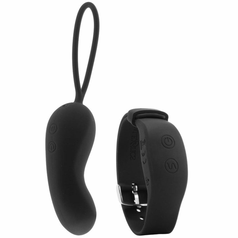 Vibrators | Curve Vibe With Wristband Remote Vibrators Black