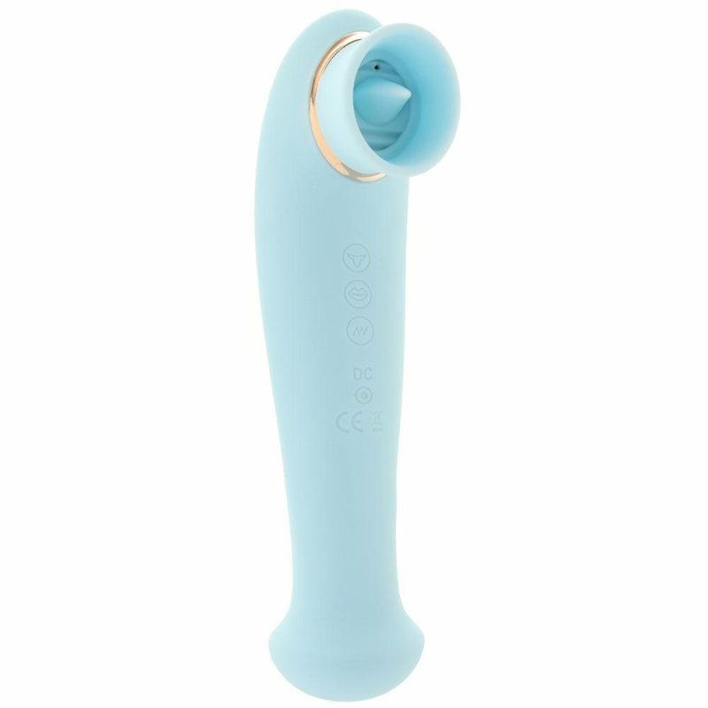 Vibrators | Destiny Sucking, Flickering And Vibrating Massager In Blue Vibrators Blue