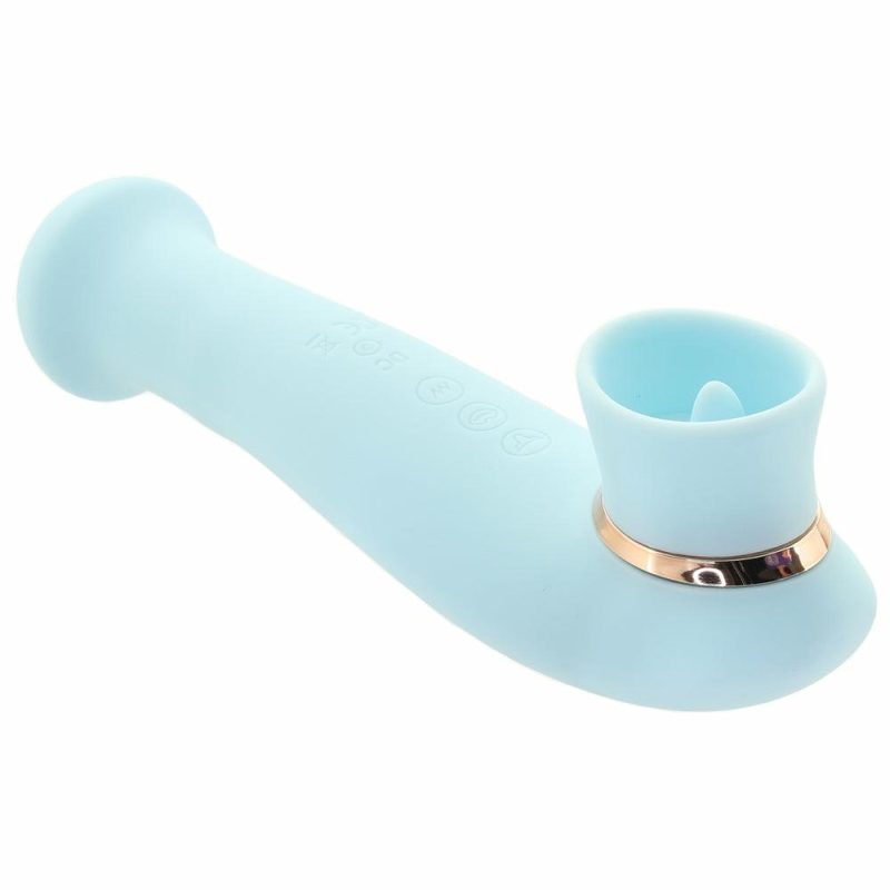 Vibrators | Destiny Sucking, Flickering And Vibrating Massager In Blue Vibrators Blue