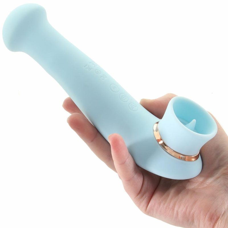 Vibrators | Destiny Sucking, Flickering And Vibrating Massager In Blue Vibrators Blue