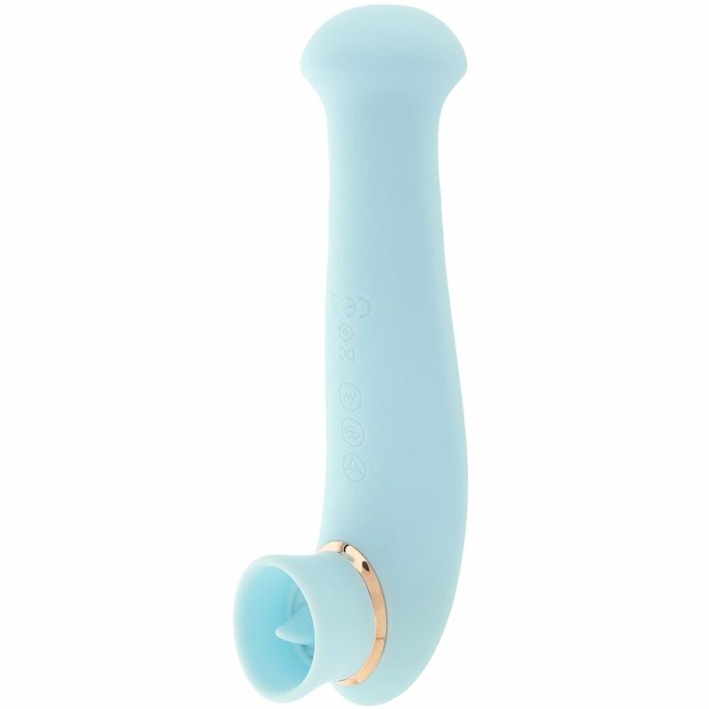 Vibrators | Destiny Sucking, Flickering And Vibrating Massager In Blue Vibrators Blue