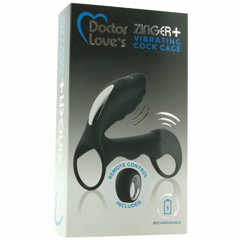 Vibrators | Doctor Love’s Zinger + Remote Vibrating Cock Cage Bondage Bondage