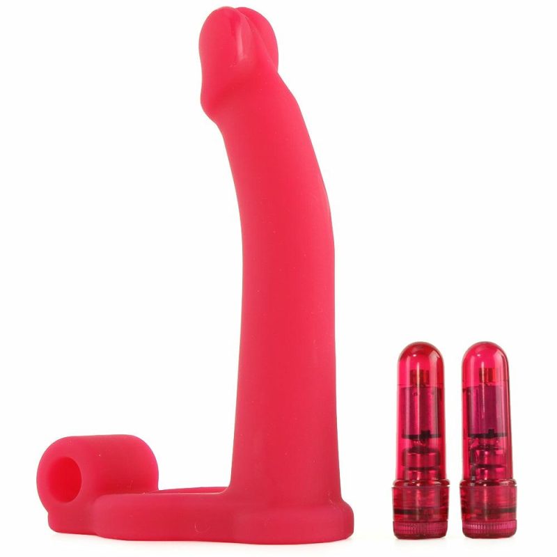 Vibrators | Double Penetrator Silicone Studmaker Cock Ring In Pink Vibrators Nasstoys