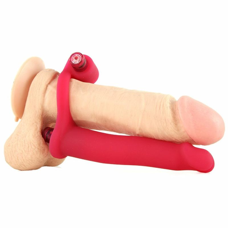 Vibrators | Double Penetrator Silicone Studmaker Cock Ring In Pink Vibrators Nasstoys