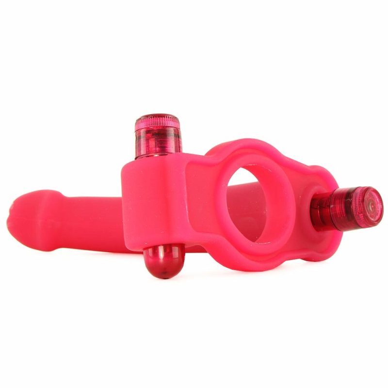 Vibrators | Double Penetrator Silicone Studmaker Cock Ring In Pink Vibrators Nasstoys