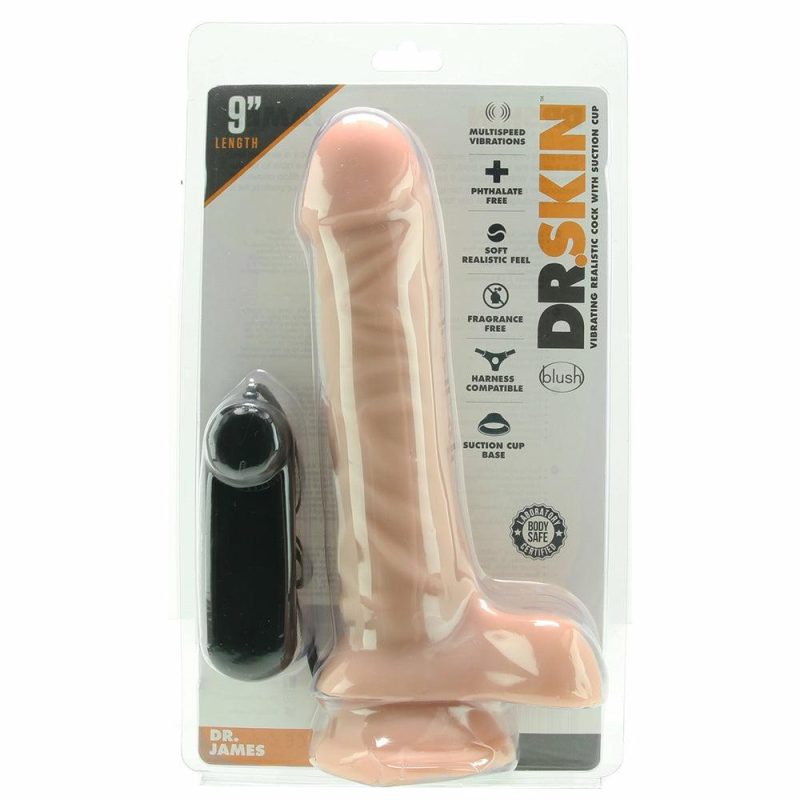 Vibrators | Dr. James 9 Inch Vibrating Cock In Vanilla Dildos Blush