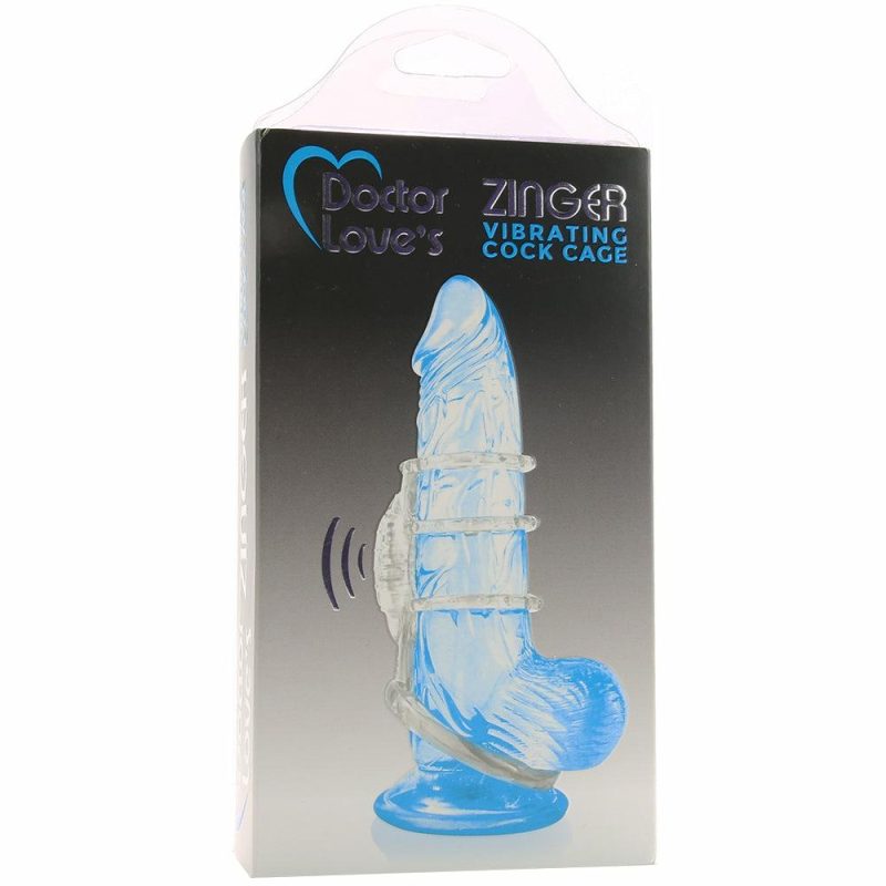 Vibrators | Dr. Love’s Zinger Vibrating Cock Cage In Clear Bondage Bondage