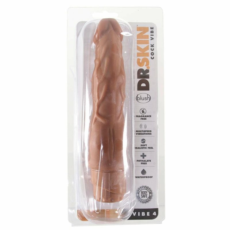 Vibrators | Dr. Skin Vibe 4 In Mocha Vibrators Blush