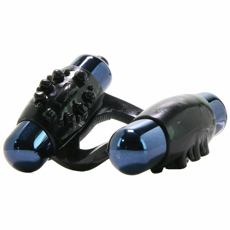 Vibrators | Duo-Vibrating Super Ring In Black Vibrators Pipedream