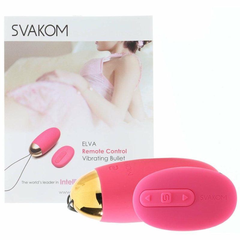 Vibrators | Elva Remote Control Vibrating Bullet In Plum Red Vibrators Pink, Red