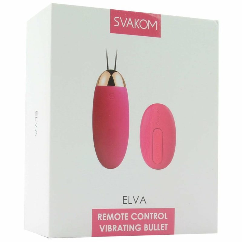 Vibrators | Elva Remote Control Vibrating Bullet In Plum Red Vibrators Pink, Red