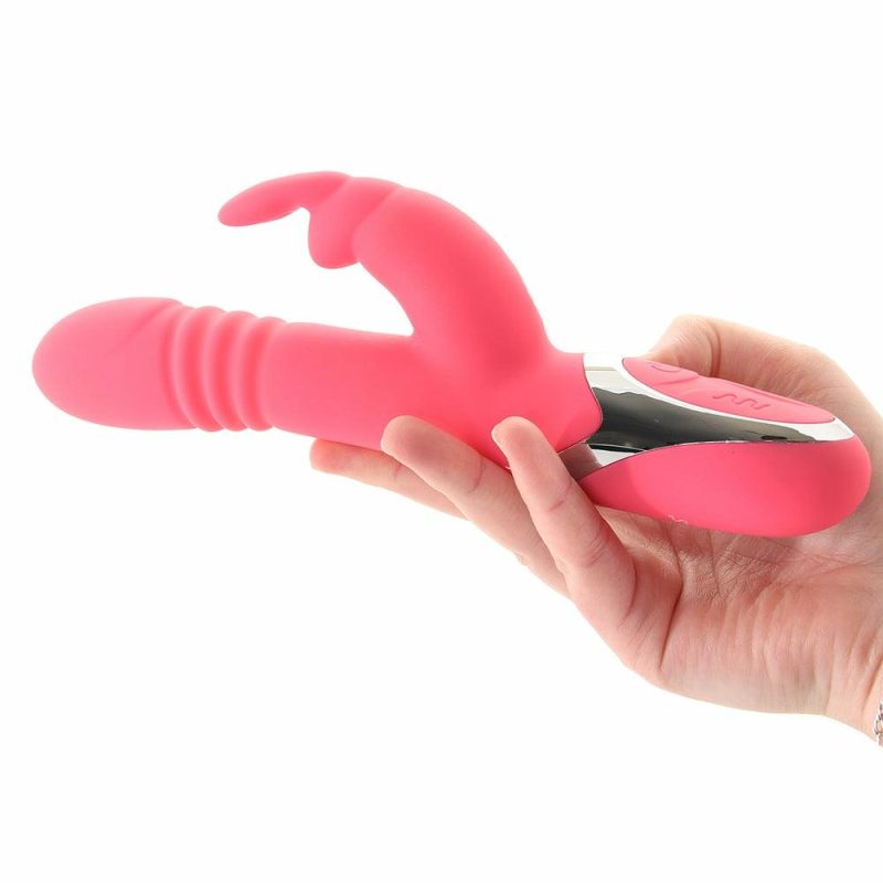 Vibrators | Enchanted Exciter Thrusting Rabbit Vibe In Coral Vibrators CalExotics