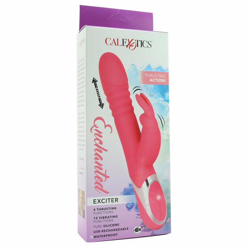 Vibrators | Enchanted Exciter Thrusting Rabbit Vibe In Coral Vibrators CalExotics