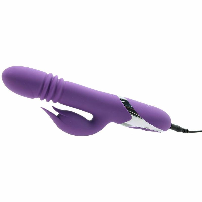 Vibrators | Enchanted Kisser Thrusting Rabbit Vibe In Purple Vibrators CalExotics