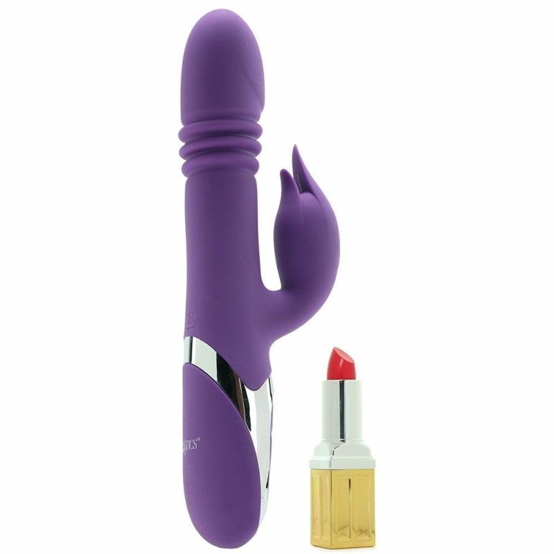 Vibrators | Enchanted Kisser Thrusting Rabbit Vibe In Purple Vibrators CalExotics