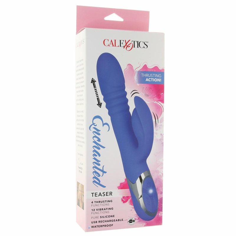 Vibrators | Enchanted Teaser Thrusting Rabbit Vibe In Blue Vibrators Blue