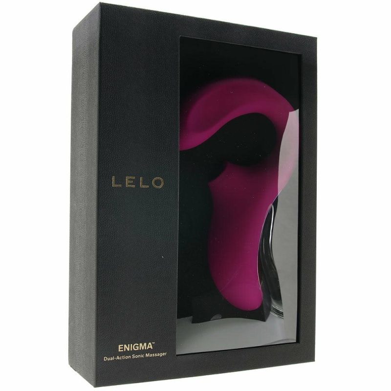 Vibrators | Enigma Dual Action Sonic Massager In Deep Rose Vibrators Lelo