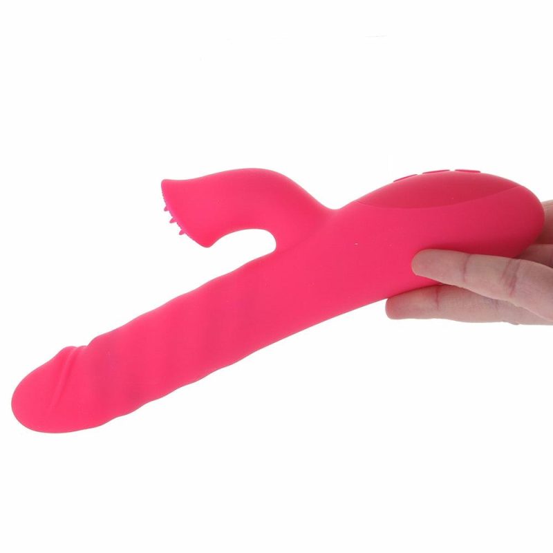 Vibrators | Eve’s Rotating Rabbit Flicker Vibe In Pink Vibrators Evolved Novelties