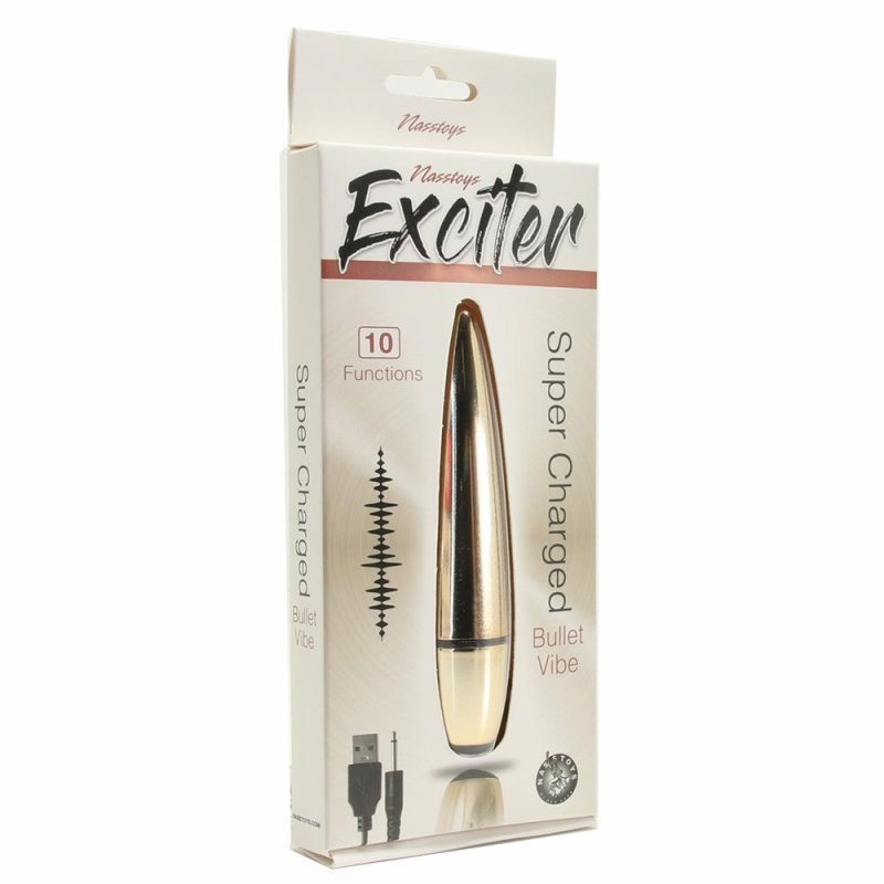 Vibrators | Exciter Super Charged Rechargeable Bullet Vibe Vibrators Gold