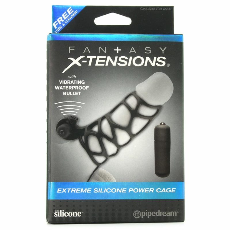 Vibrators | Extreme Silicone Power Cage In Black Bondage Bondage