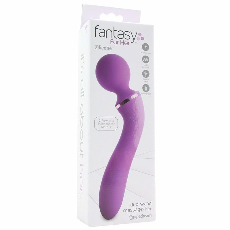 Vibrators | Fantasy For Her Duo Wand Massage-Her In Purple Vibrators Pipedream