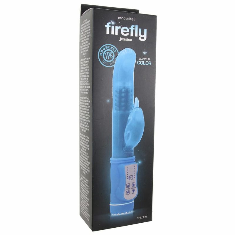 Vibrators | Firefly Jessica Glow In The Dark Rabbit Vibe In Blue Vibrators Blue