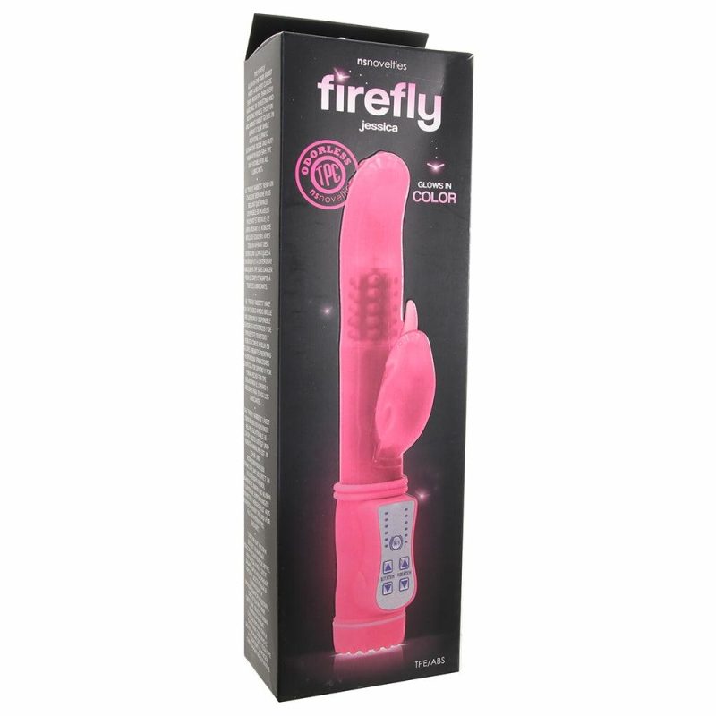 Vibrators | Firefly Jessica Glow In The Dark Rabbit Vibe In Pink Vibrators ns novelties