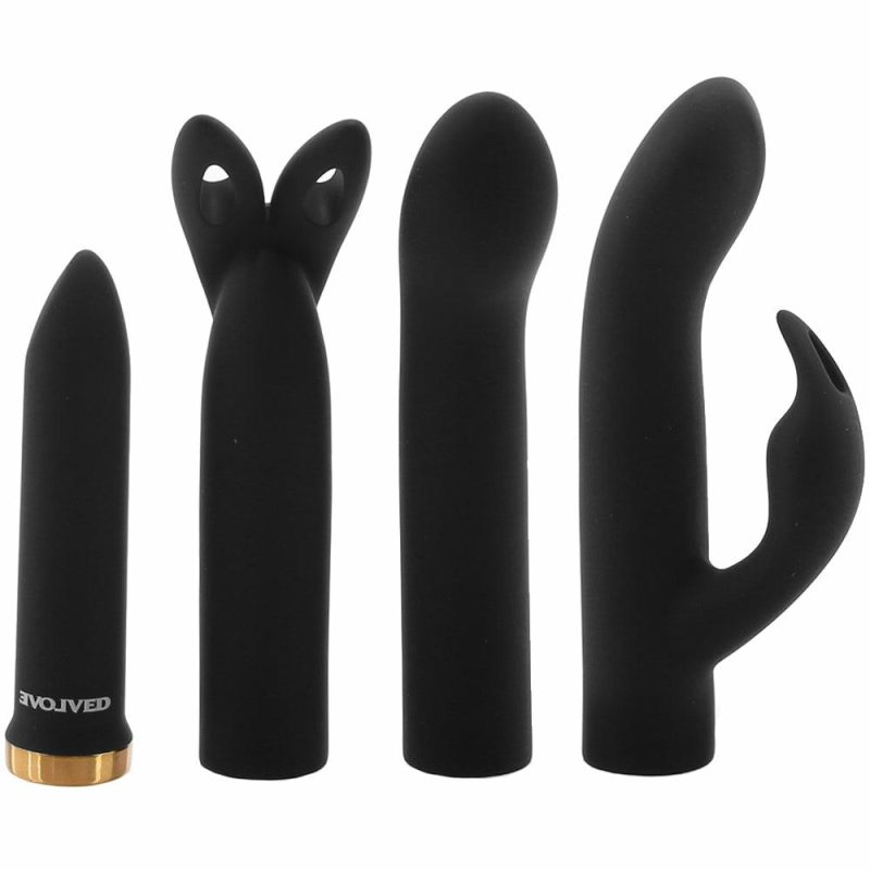 Vibrators | Four Play Bullet Vibe Set Vibrators Black