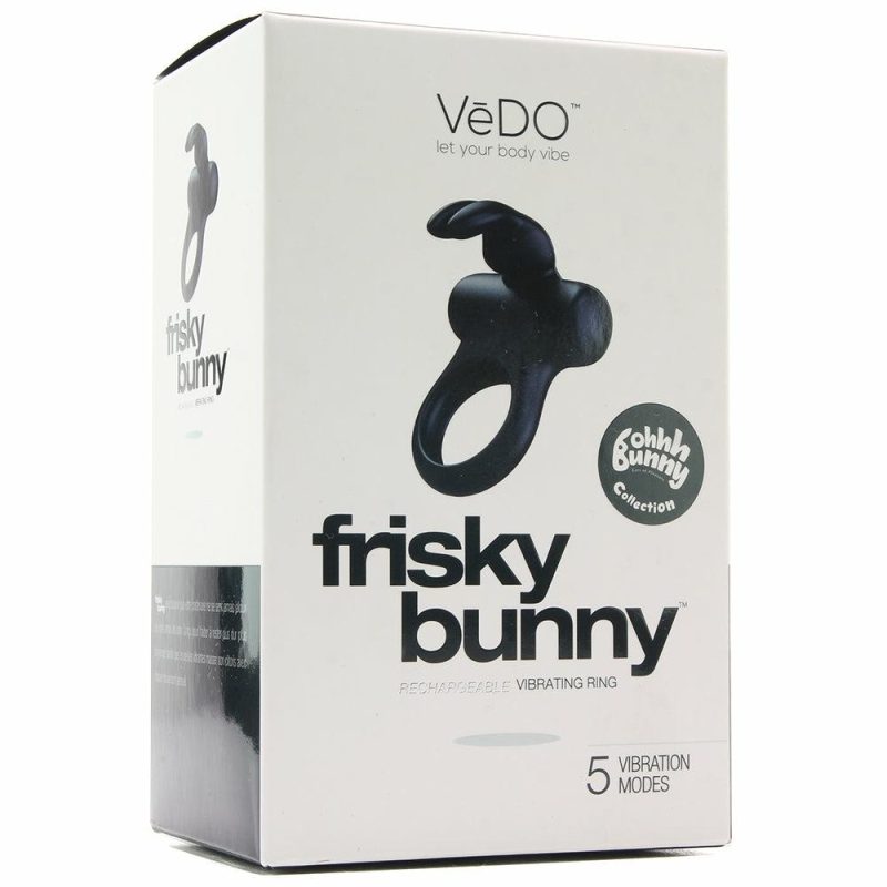 Vibrators | Frisky Bunny Vibrating Ring In Black Pearl Vibrators Savvy