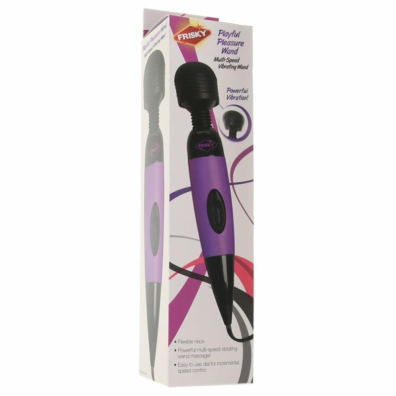 Vibrators | Frisky Playful Pleasure Wand Vibrators Black, Purple