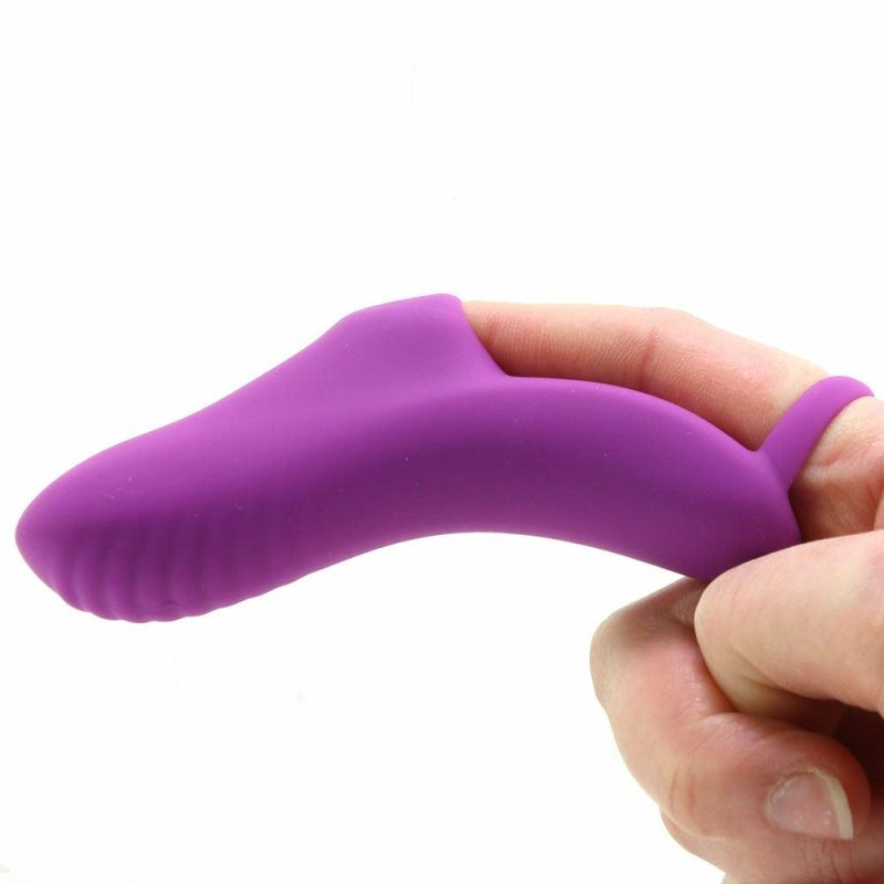 Vibrators | Fuzu Silicone Fingertip Massager Vibe In Purple Vibrators Deeva