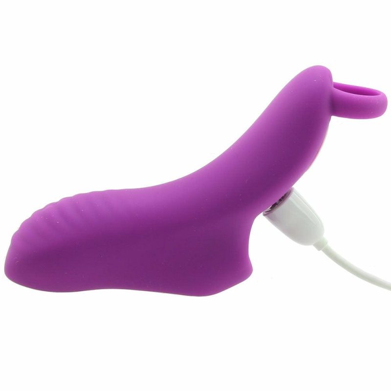 Vibrators | Fuzu Silicone Fingertip Massager Vibe In Purple Vibrators Deeva