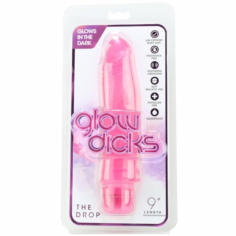 Vibrators | Glow Dicks 9 Inch The Drop Vibe In Pink Vibrators Blush