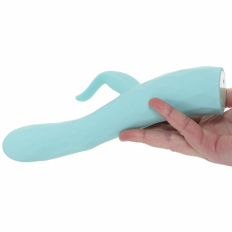 Vibrators | Goddess Heat Up Rotating Rabbit Vibe In Aqua Vibrators Blue, Green