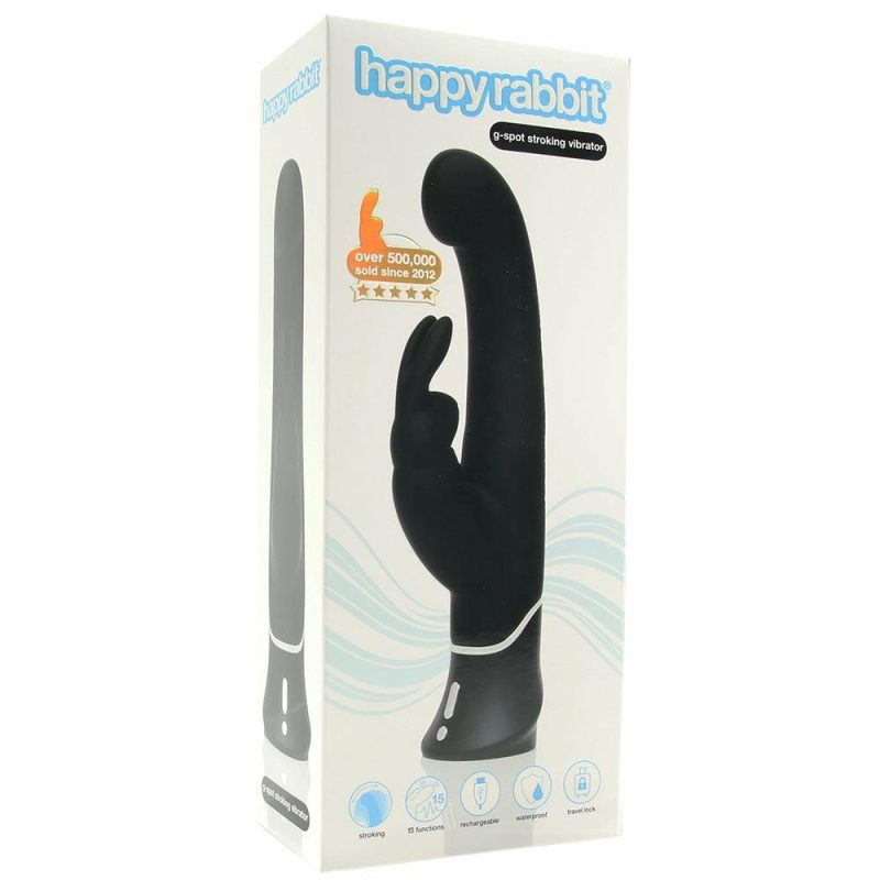 Vibrators | Happy Rabbit G-Spot Stroking Vibe In Black Vibrators Black