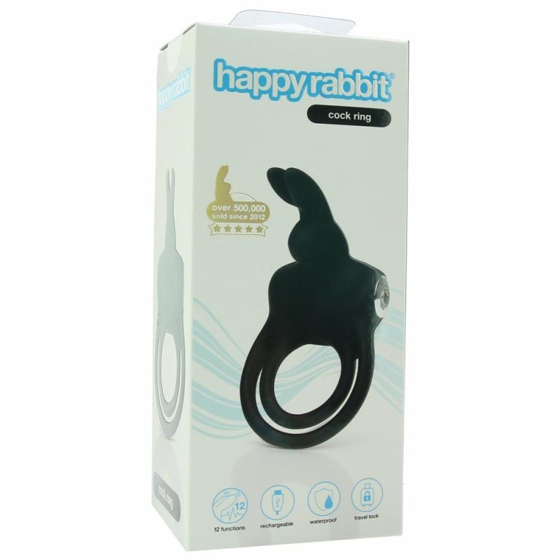 Vibrators | Happy Rabbit Vibrating Cock Ring In Black Vibrators LoveHoney