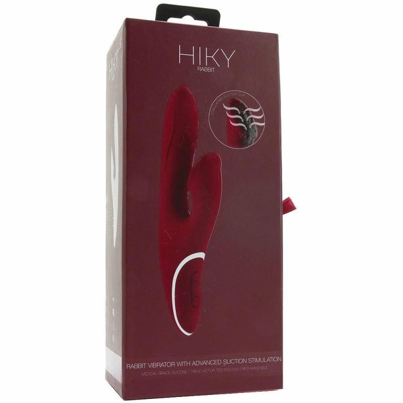 Vibrators | Hiky Clitoral Vaccuum Rabbit Vibe In Burgundy Vibrators Purple