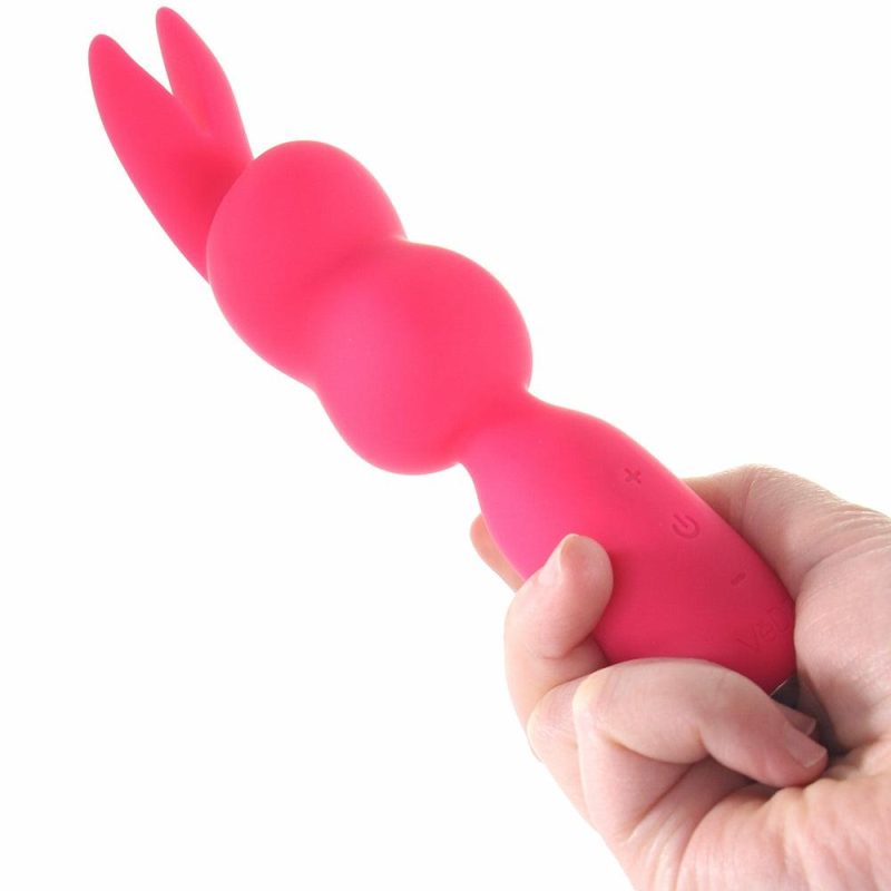 Vibrators | Hopper Bunny Mini Wand In Pink Vibrators Pink