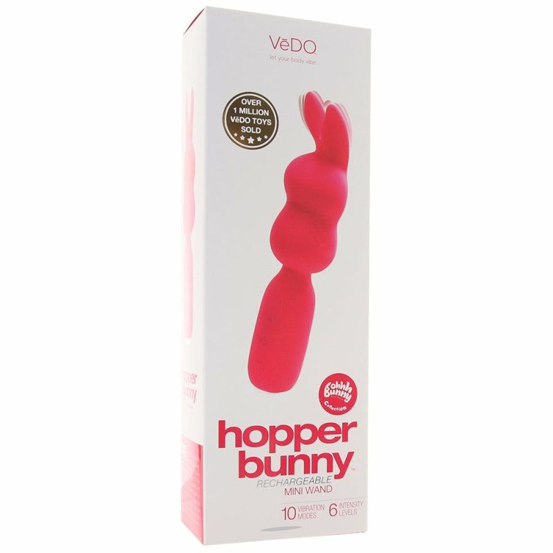 Vibrators | Hopper Bunny Mini Wand In Pink Vibrators Pink