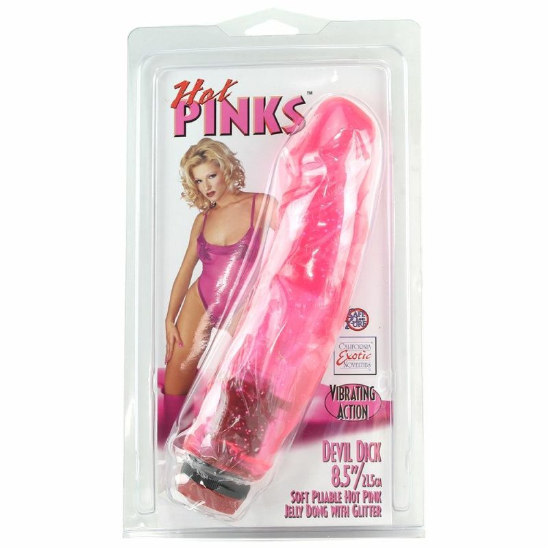 Vibrators | Hot Pinks Devil Dick Vibe In Hot Pink Vibrators CalExotics