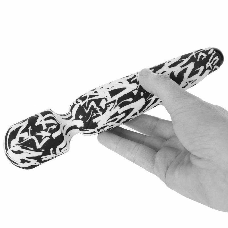 Vibrators | Hype Waterproof Silicone Wand Vibe Vibrators Black, White