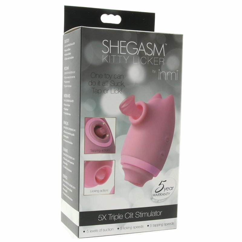 Vibrators | Inmi Shegasm Kitty Licker Triple Clit Stimulator Vibrators Pink