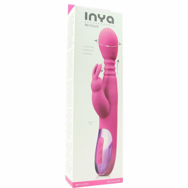 Vibrators | Inya Revolve Thrusting Rotating Rabbit Vibe In Pink Vibrators ns novelties